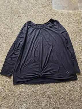 Pro Player Black Twist-Front Long Sleeve Shirt